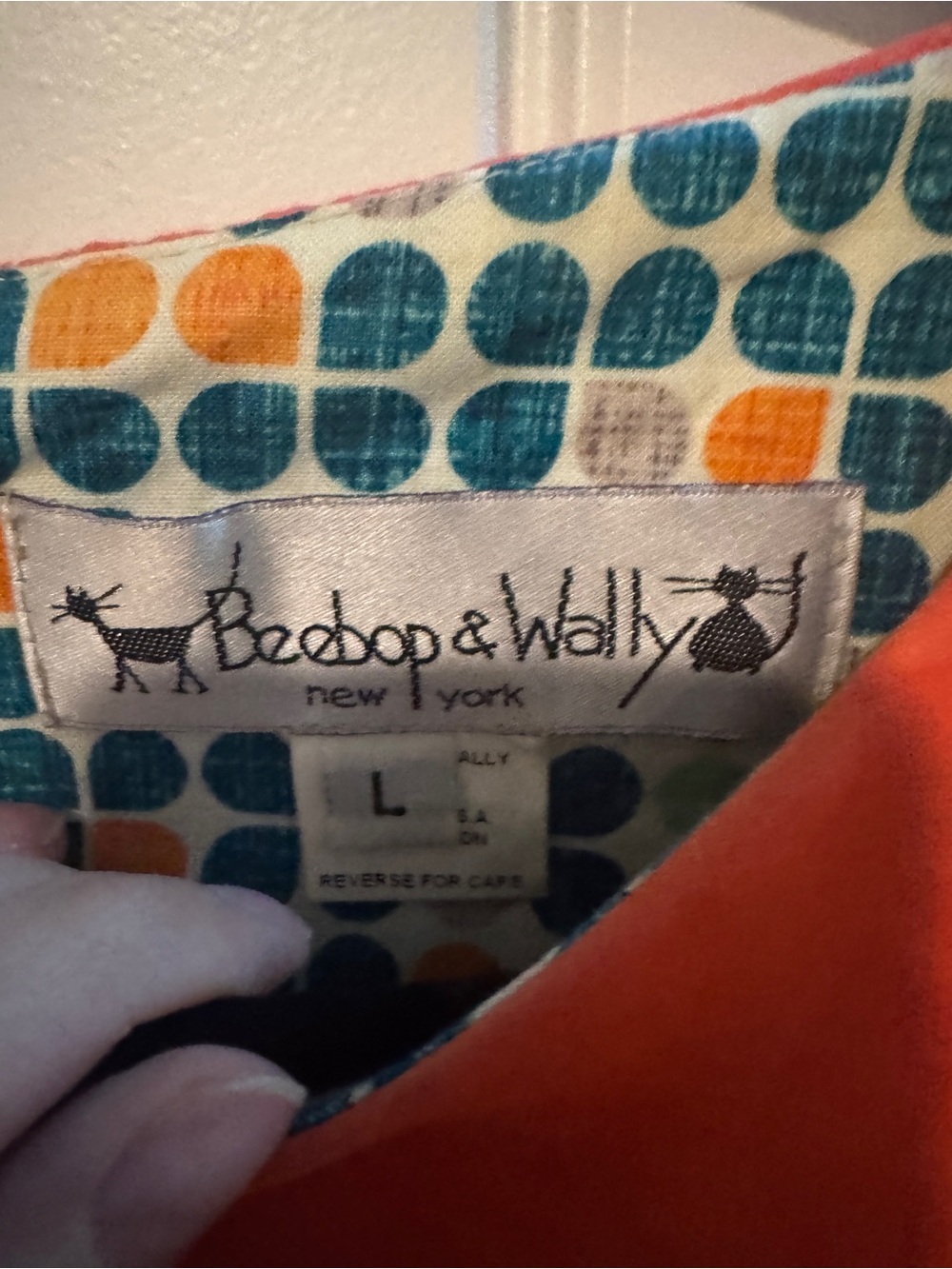 Beebop & Wally retro dress rockabilly artsy Shift collared colorful - Picture 7 of 7